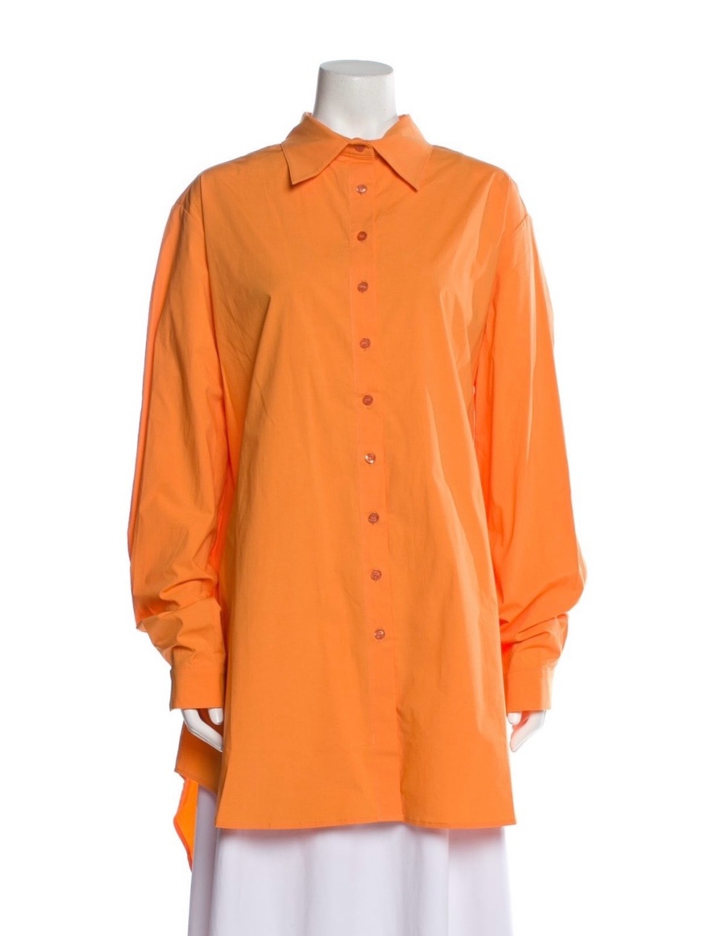 Anna Quan Orange Oversized Button-Up Shirt